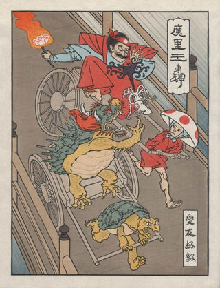 Illustration for article titled Classic video game characters, drawn in the style of Japanese ukiyo-e woodblock art
